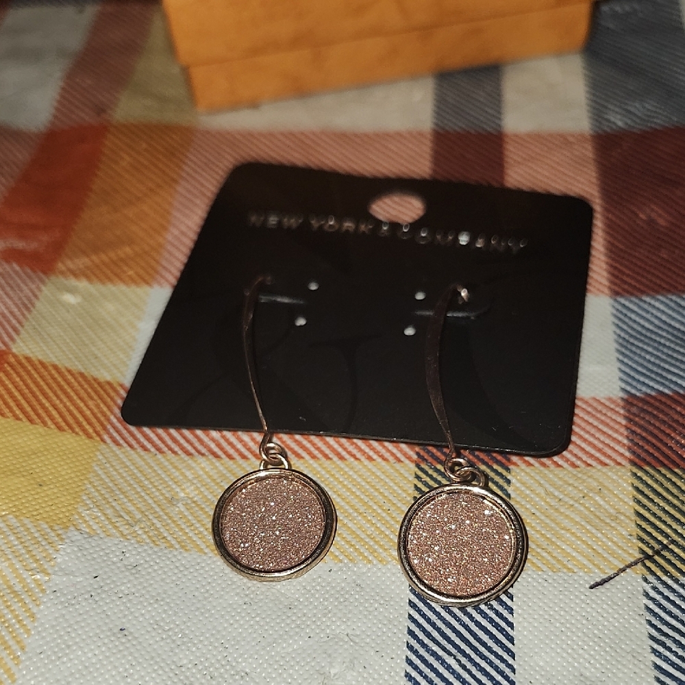 New York & Company Gold Dangle Earrings